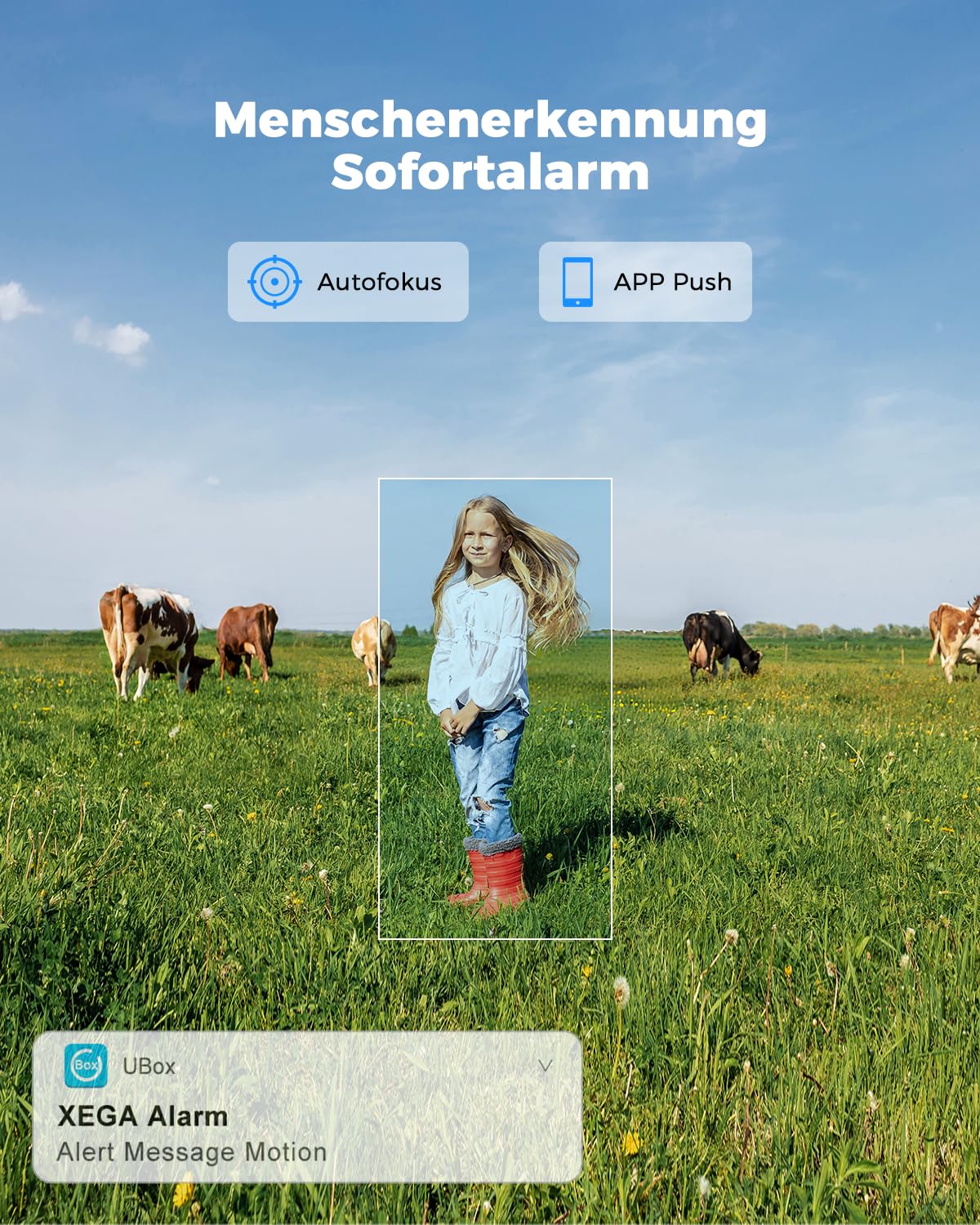 Xega 5MP【10X Optischer Zoom】4G LTE Überwachungskamera Aussen mit SIM Kart 24/7 Aufnahme 20W Solarpanel 30,000mAh Akku PTZ Kamera ohne WLAN