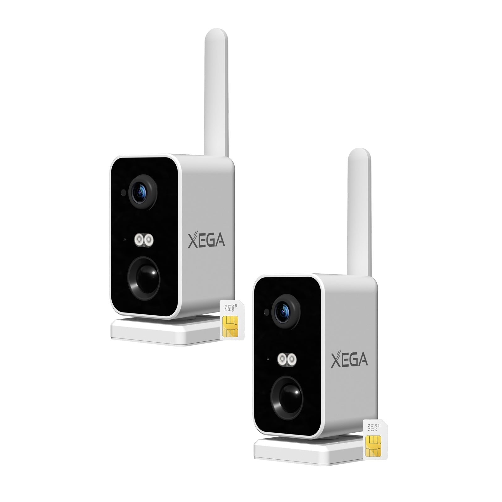 Xega Cámara de vigilancia 4G con tarjeta SIM, sin WiFi, cámara de vigilancia exterior, batería exterior de 10000 mAh, detección de movimiento PIR, visión nocturna de 3 MP, audio de 2 vías, alarma de