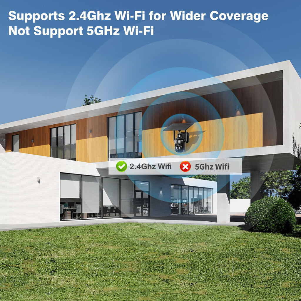 Xega Cámara Vigilancia WiFi Exterior Solar, 2K HD Visión Nocturna en Color, 5200mAh Batería Incorporada, Detección Humana PIR Audio Bidireccional Nube/Tarjeta TF WiFi 2,4 GHz Inalámbrica IP66 [Clase de eficiencia energética A+++]