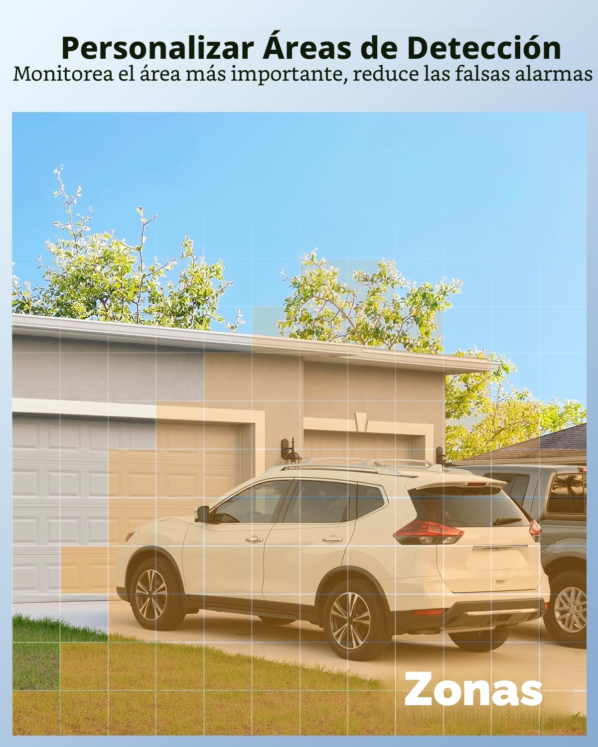 Xega Cámara Vigilancia WiFi Exterior Solar, Batería Incorporada Recargable, 2K HD Visión Nocturna en Color, Detección Humana PIR Audio Bidireccional Nube/Tarjeta TF WiFi 2,4 GHz IP66
