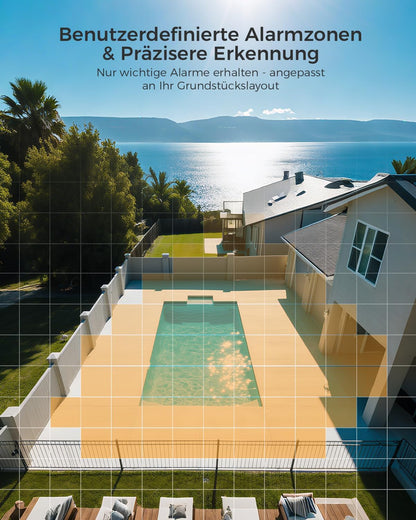 Xega 4G outdoor camera: custom alarm zones &amp; precise detection for your property layout.