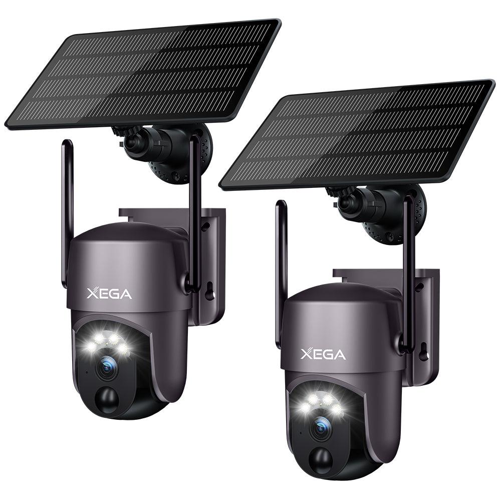 Xega Solare Überwachungskamera Aussen kabellos 2K Super HD mit Farb-Nachtsicht und IP66 Wasserdichtigkeit.