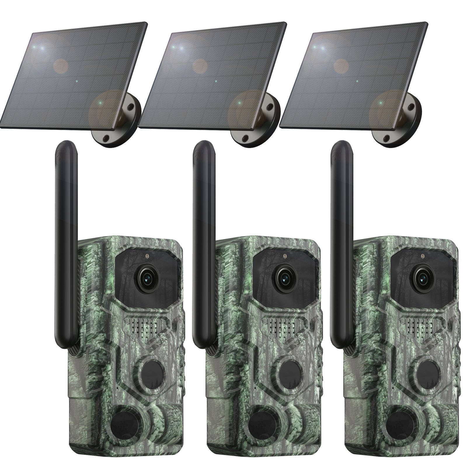 Xega 4G【Detección PIR 3】 Cámara de Caza con Tarjeta SIM y App,2K HD Solar Camara Fototrampeo sin WiFi,Nocturna Invisible 940nm,0,1s Activación,Batería de 7800 mAh,Audio Bidireccional,TF/Nube,GPS IP66