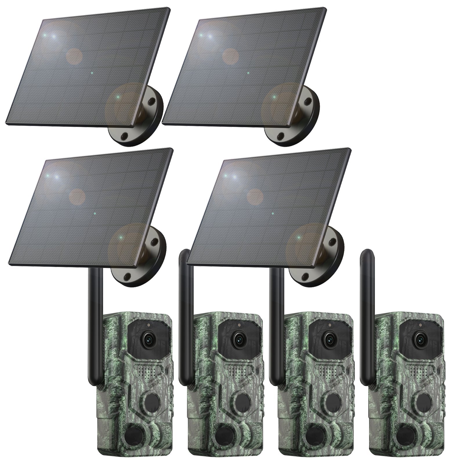 Xega 4G【Detección PIR 3】 Cámara de Caza con Tarjeta SIM y App,2K HD Solar Camara Fototrampeo sin WiFi,Nocturna Invisible 940nm,0,1s Activación,Batería de 7800 mAh,Audio Bidireccional,TF/Nube,GPS IP66