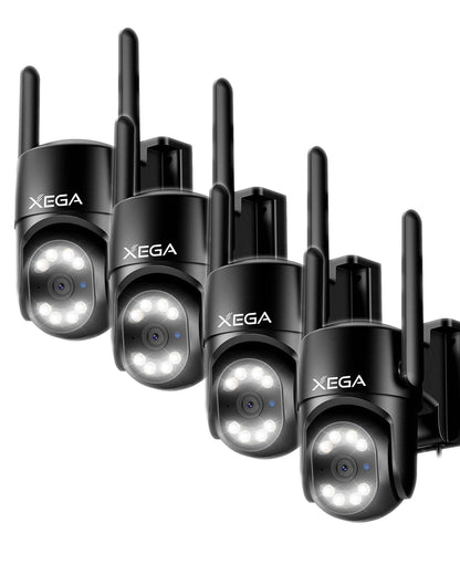Xega 4G LTE Überwachungskamera 2K Outdoor Auto Tracking und AI Human Detection