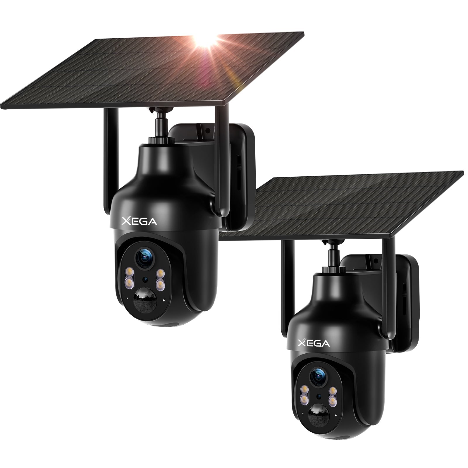 Xega WIFI Überwachungskamera Aussen with solar panel, 2K HD PTZ outdoor camera