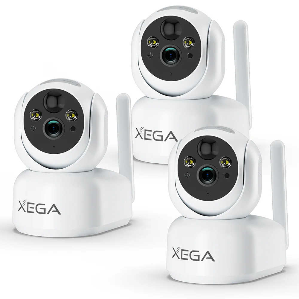 Xega XG-10 4G Indoor Überwachungskamera, weiß, 2K Auflösung. 4G SIM Karte für Innenüberwachung.