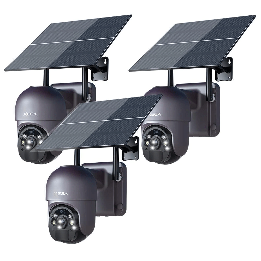 Xega 4G Überwachungskamera mit Solarpanel, Außenbereich. 24/7 Aufnahme, SIM-Karte, Bewegungserkennung