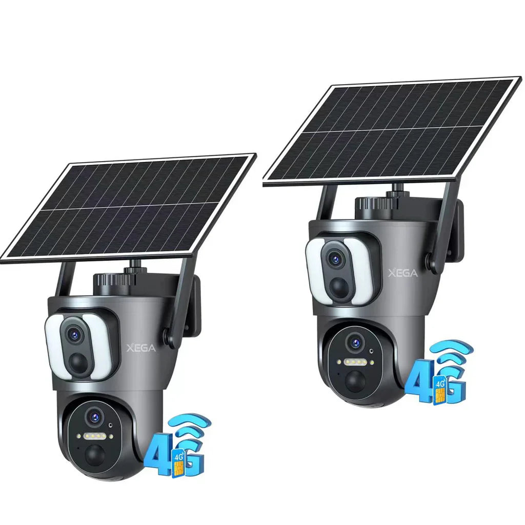 Xega XG-08 4G LTE Überwachungskamera mit Solarpanel, 2K PTZ, Personenanerkennung, wetterfest
