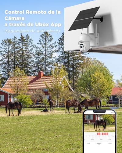 Xega Cámara Solar 4G Exterior con Tarjeta SIM Sin WiFi Panel 20W 20000mAh | Batería Grabación 24/7 Sin Cable, 2K HD, Visión Nocturna Color, Detección Movimiento, PTZ 355°/90°, Suscripción Obligatoria