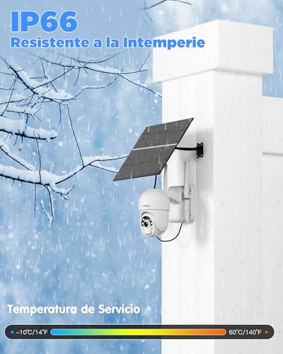 Xega Cámara Solar 4G Exterior con Tarjeta SIM Sin WiFi Panel 20W 20000mAh | Batería Grabación 24/7 Sin Cable, 2K HD, Visión Nocturna Color, Detección Movimiento, PTZ 355°/90°, Suscripción Obligatoria