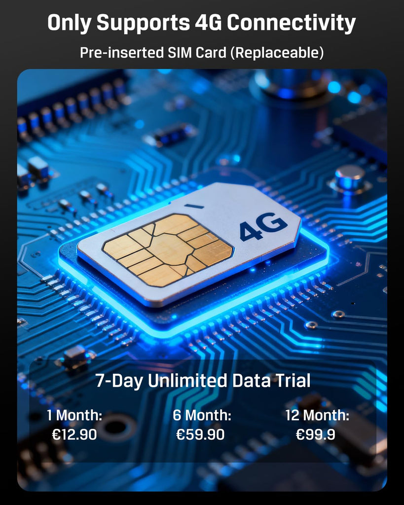 Xega Cámara de vigilancia 4G con tarjeta SIM, sin WiFi, cámara de vigilancia exterior, batería exterior de 10000 mAh, detección de movimiento PIR, visión nocturna de 3 MP, audio de 2 vías, alarma de