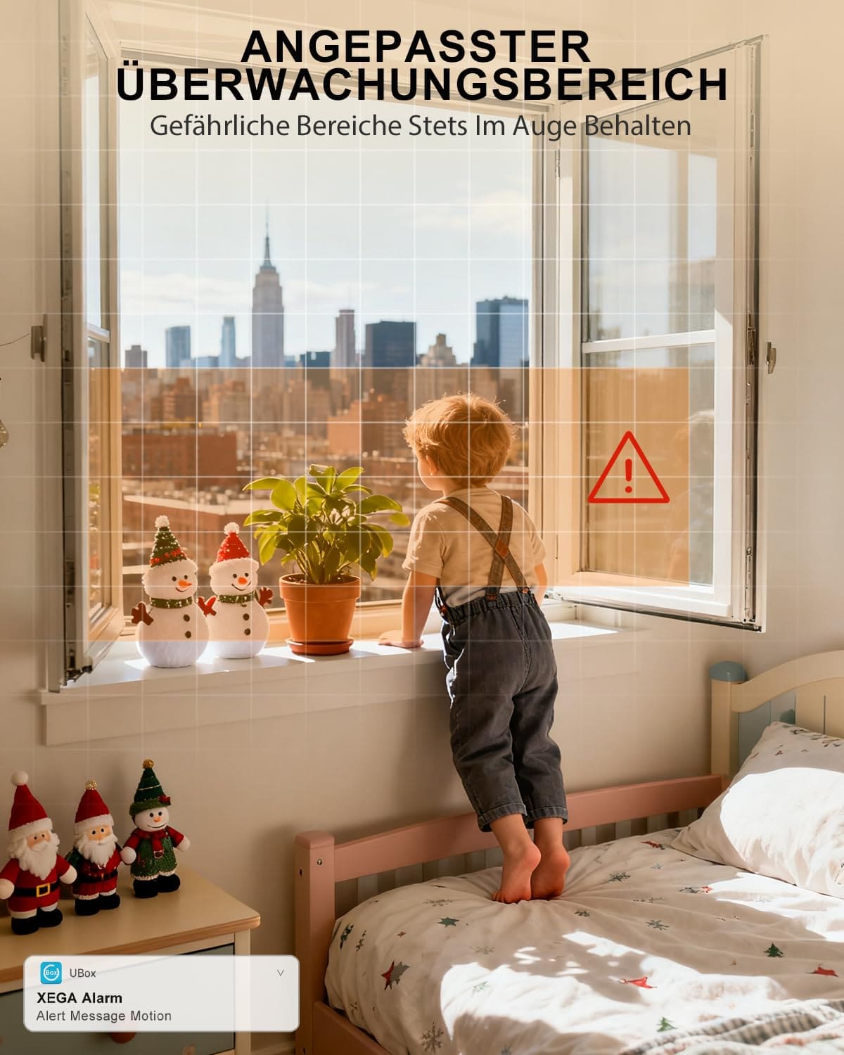 Xega 4G Überwachungskamera Innen mit SIM Karte,Kabelgebunden 24/7 Kontinuierliche Aufzeichnung Kamera Ohne WLAN,IR-Nachtsicht,355°P 60°T,Zwei-Wege-Audio,Personenerkennung für Babys/Haustiere/Senioren