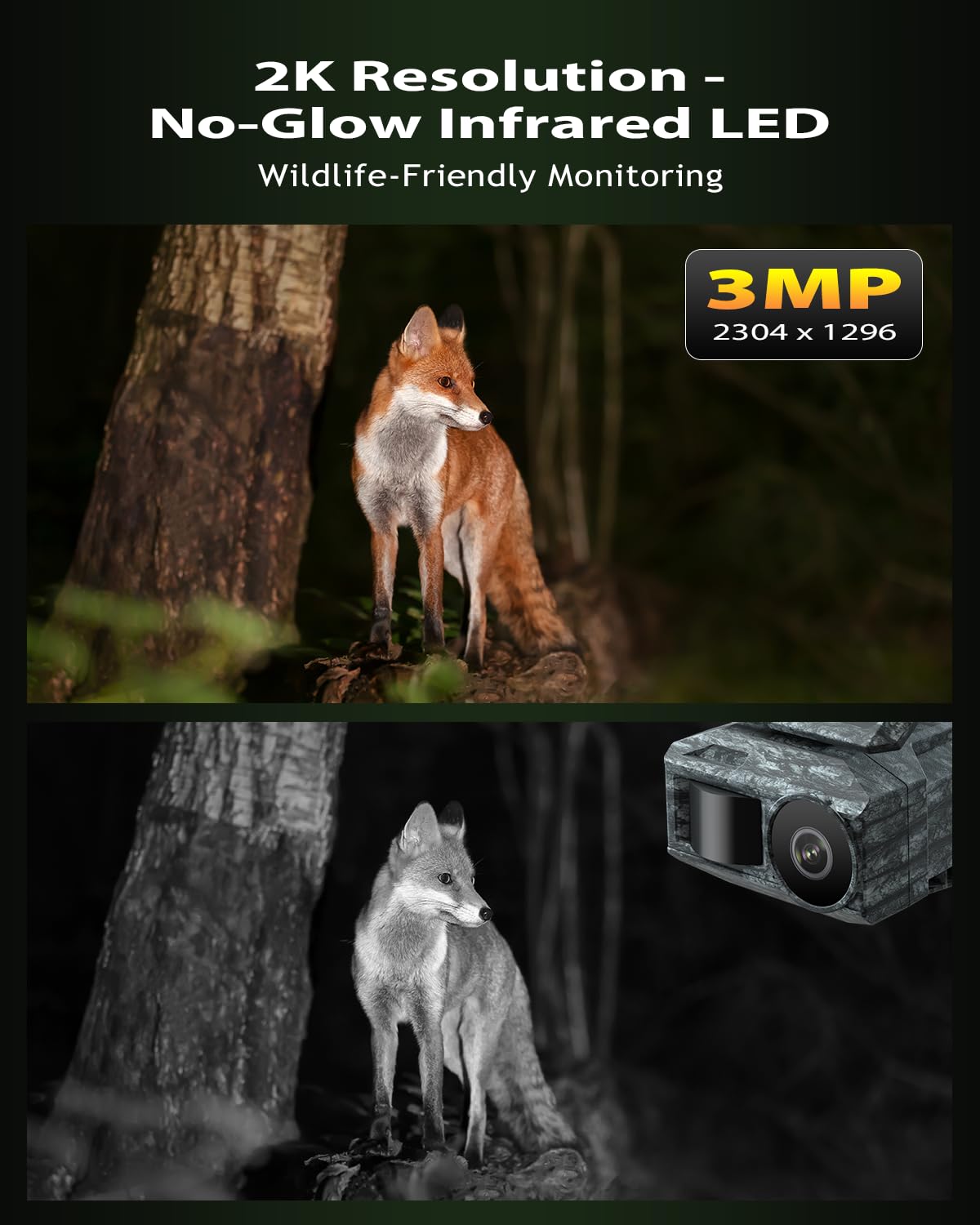 Xega 4G Cellular Trail Camera with SIM Card &amp; Dual Solar Panel No-Glow Night Vision Hunting Camera