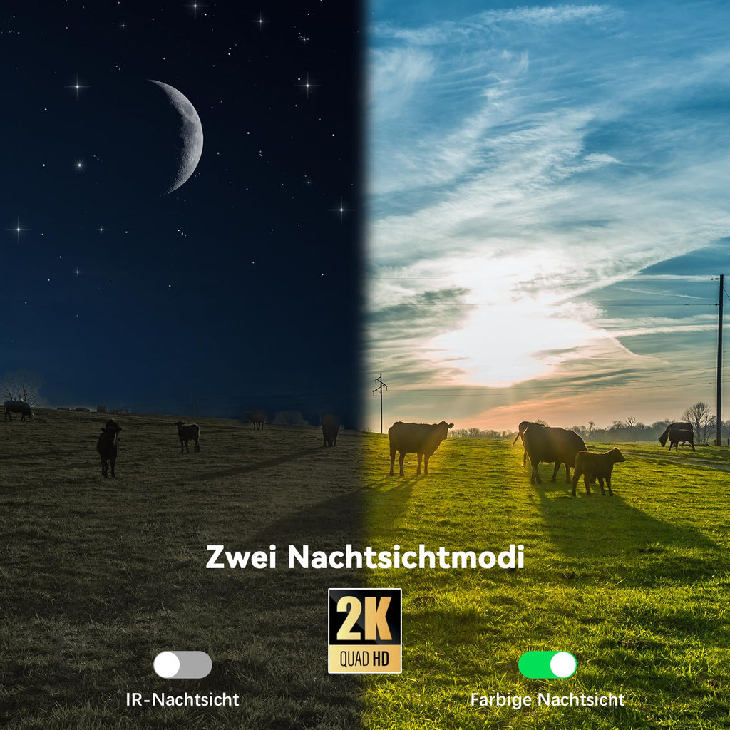 Xega 4G LTE Cámara Vigilancia Exterior con Tarjeta SIM 2K HD Cámara de Seguridad Solar Inalámbrica con Batería PTZ 355°/90° Visión Nocturna Detección De Movimiento Audio Bidireccional