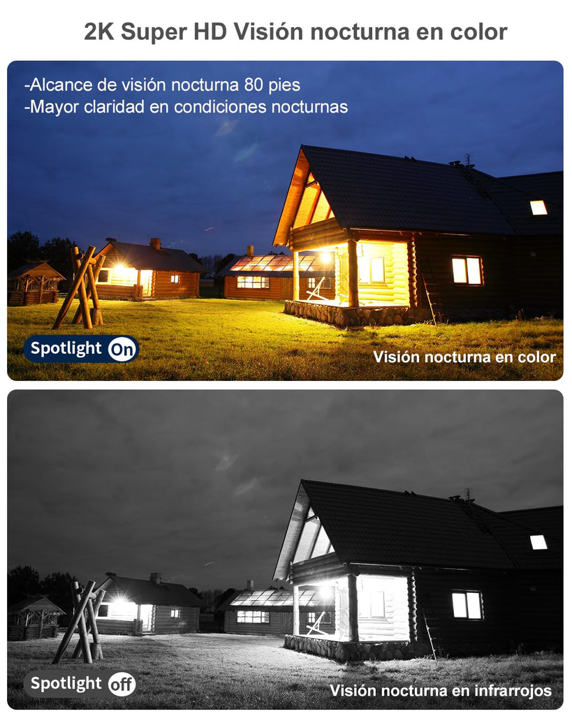 Xega 4G Camara Exterior con Tarjeta SIM【24/7 Grabación Continua】 2K PTZ Cámara Vigilancia con Cable, Seguimiento Automático AI Detección Humano Instanrt Alerta, IP66, Tarjeta SIM incluida