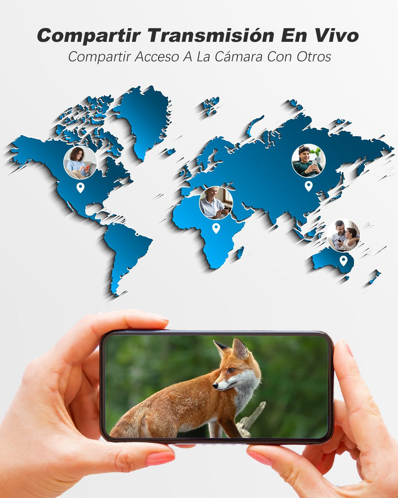 Xega 4G Camara De Caza Solar con Tarjeta SIM, 2K 3MP Exterior Fototrampeo Inalámbrica PTZ con Visión Nocturna Detección Personalizada Proyector/Sirena Alertas en App y Almacenamiento TF/Nube(Sin WiFi)