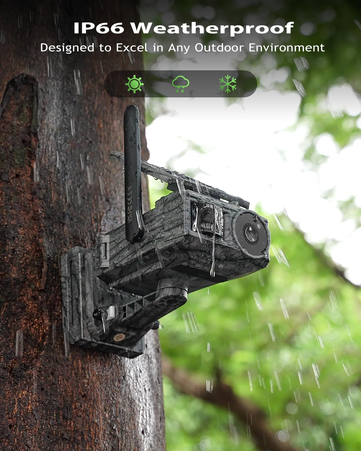 Xega 4G Cellular Trail Camera with SIM Card &amp; Dual Solar Panel No-Glow Night Vision Hunting Camera