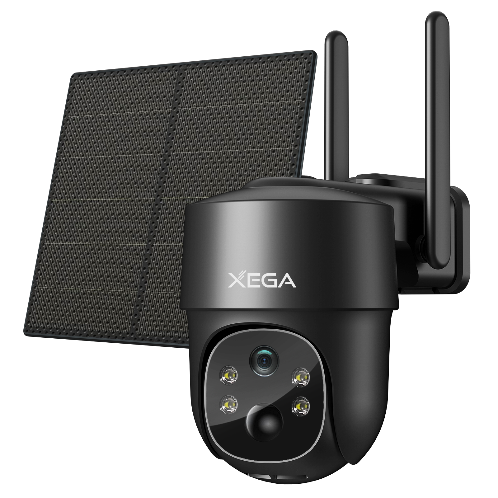 Xega 4G LTE Überwachungskamera Aussen Solar mit SIM Karte - 2K HD PTZ, Nachtsicht, 2-Wege-Audio