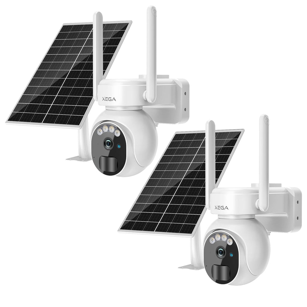 Xega XG-07 Solar Überwachungskamera: 4G LTE Außenkamera mit SIM, Solarpanel und 2K HD Auflösung