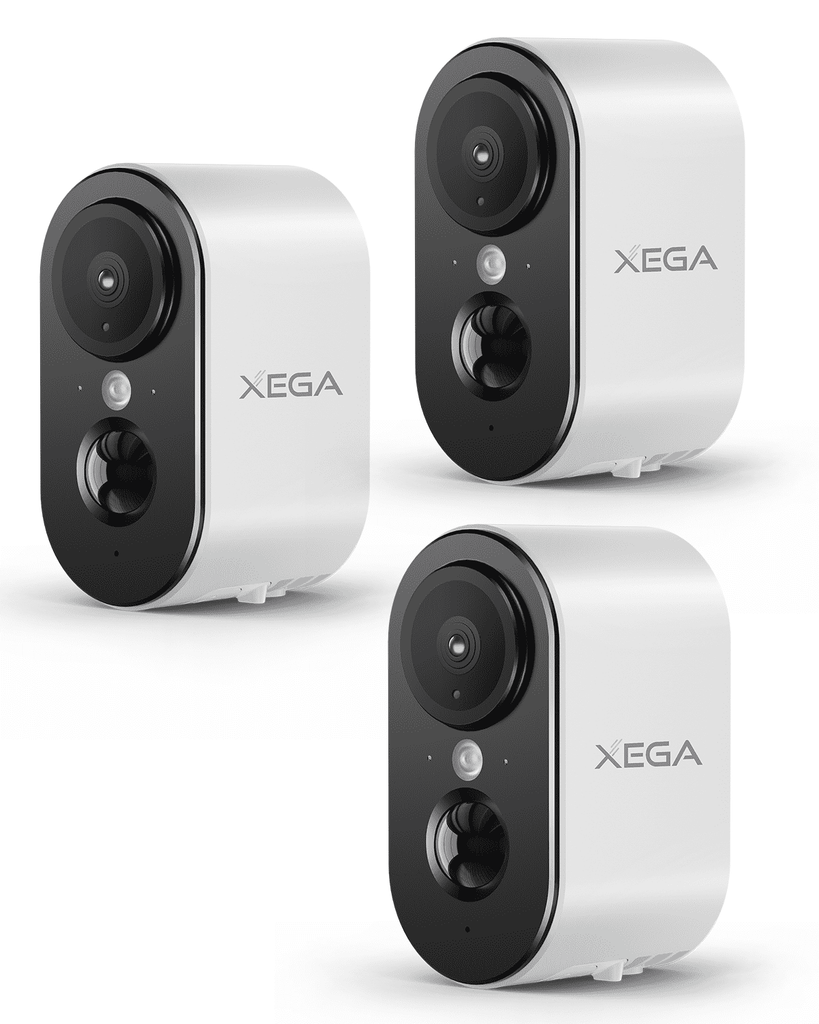 Xega 4G LTE Innen Kamera tragbare, 2K Super HD, 3MP Farbe Nachtsicht