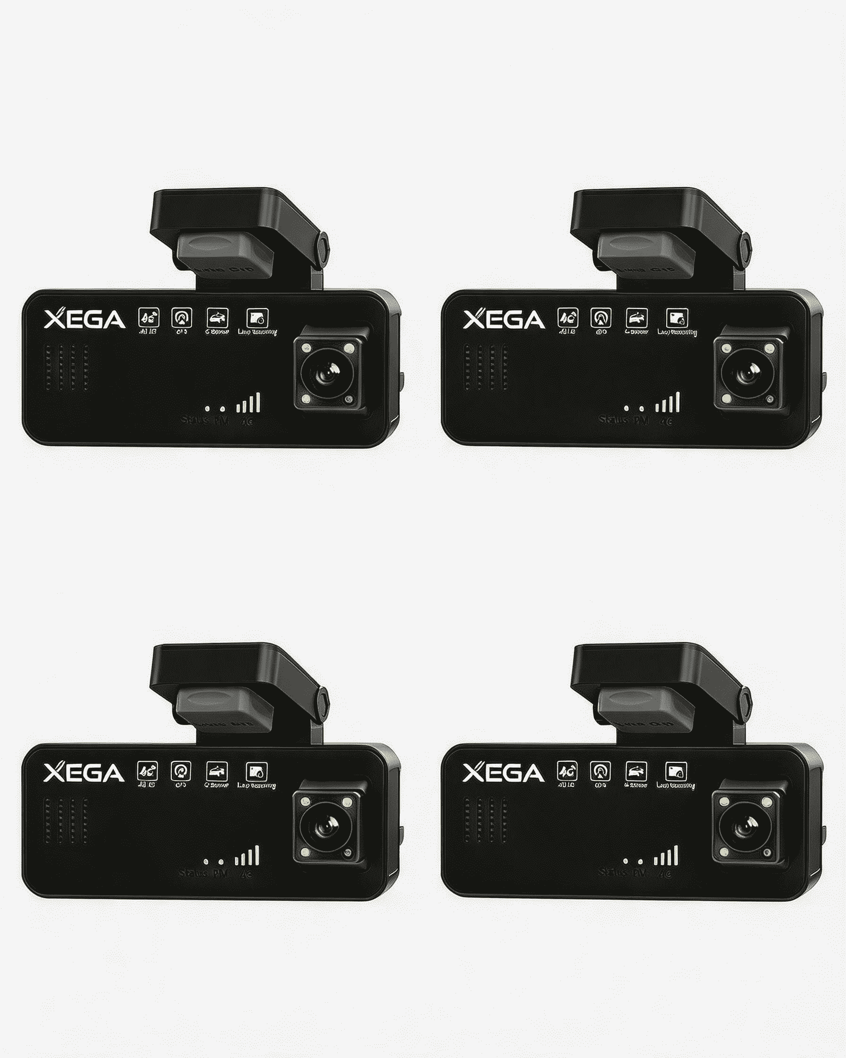 XEGA 2K 4G LTE Dashcam Auto Vorne Hinten mit SIM Karte, Dashcam mit Parküberwachung, App-Zugriff, 2-Wege Talk, Bewegungserkennung, Nachtsicht, GPS, Privater Modus.