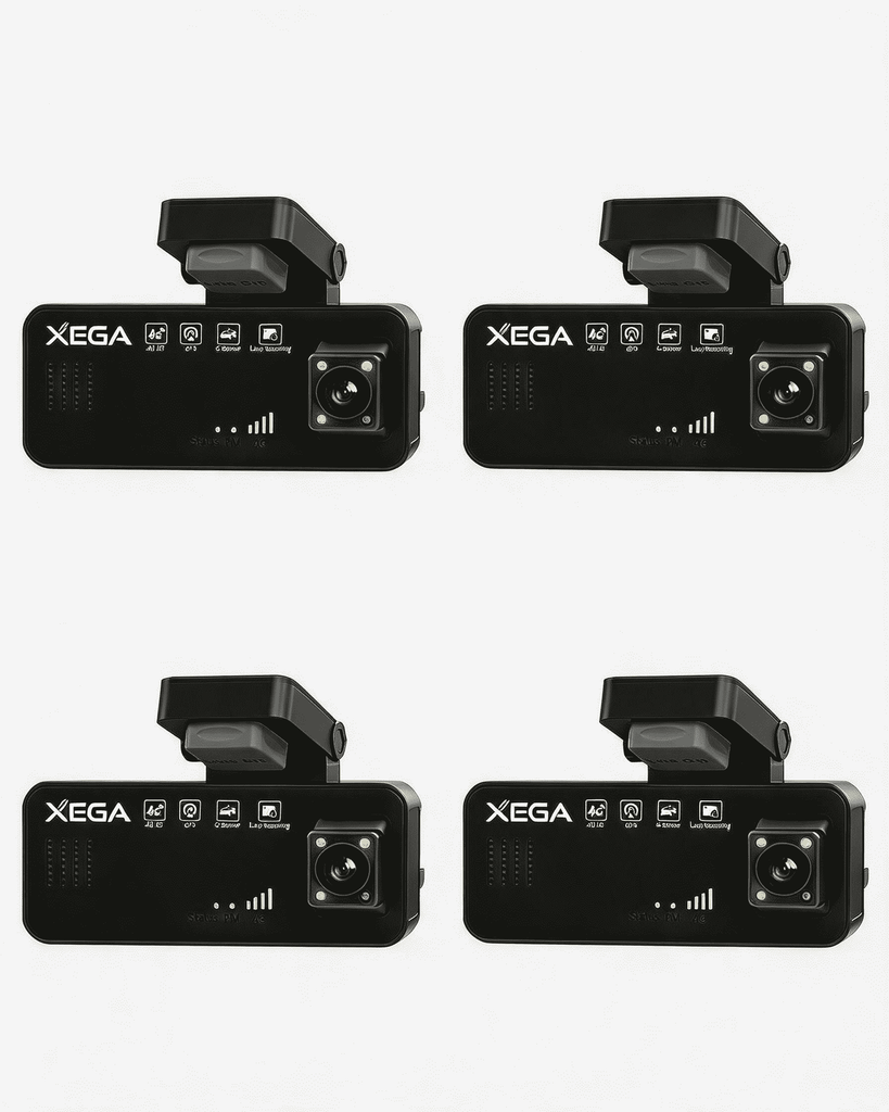 XEGA 2K 4G Dash CAM Coche con Tarjeta SIM, Camara Coche Grabadora sin WiFi, Visión en Vivo Remota, Detección Movimiento/Colisión, Monitor de Aparcamiento, Audio Bidireccional, Nocturna, GPS, OBD