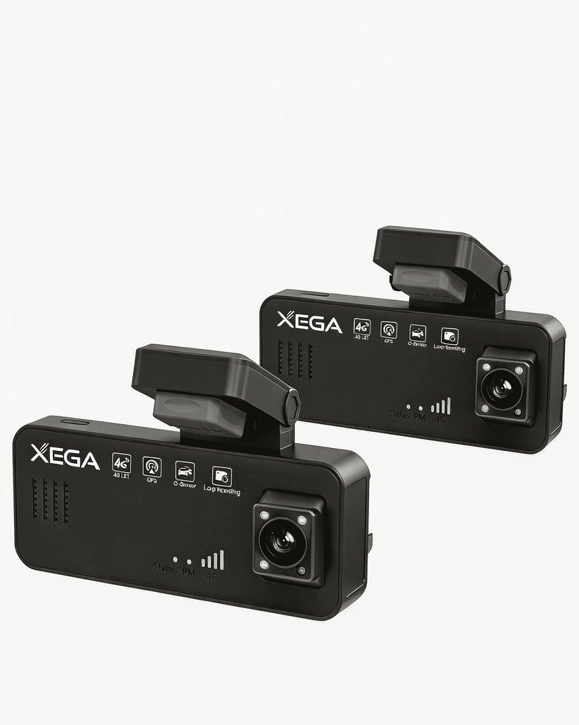 XEGA 2K 4G Dash CAM Coche con Tarjeta SIM, Camara Coche Grabadora sin WiFi, Visión en Vivo Remota, Detección Movimiento/Colisión, Monitor de Aparcamiento, Audio Bidireccional, Nocturna, GPS, OBD