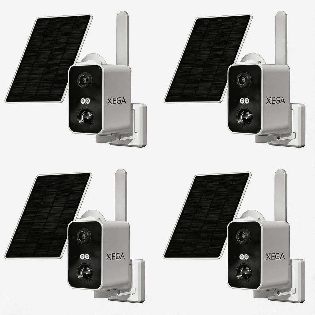 Xega Cámara de vigilancia 4G con tarjeta SIM, sin WiFi, cámara de vigilancia exterior, batería exterior de 10000 mAh, detección de movimiento PIR, visión nocturna de 3 MP, audio de 2 vías, alarma de