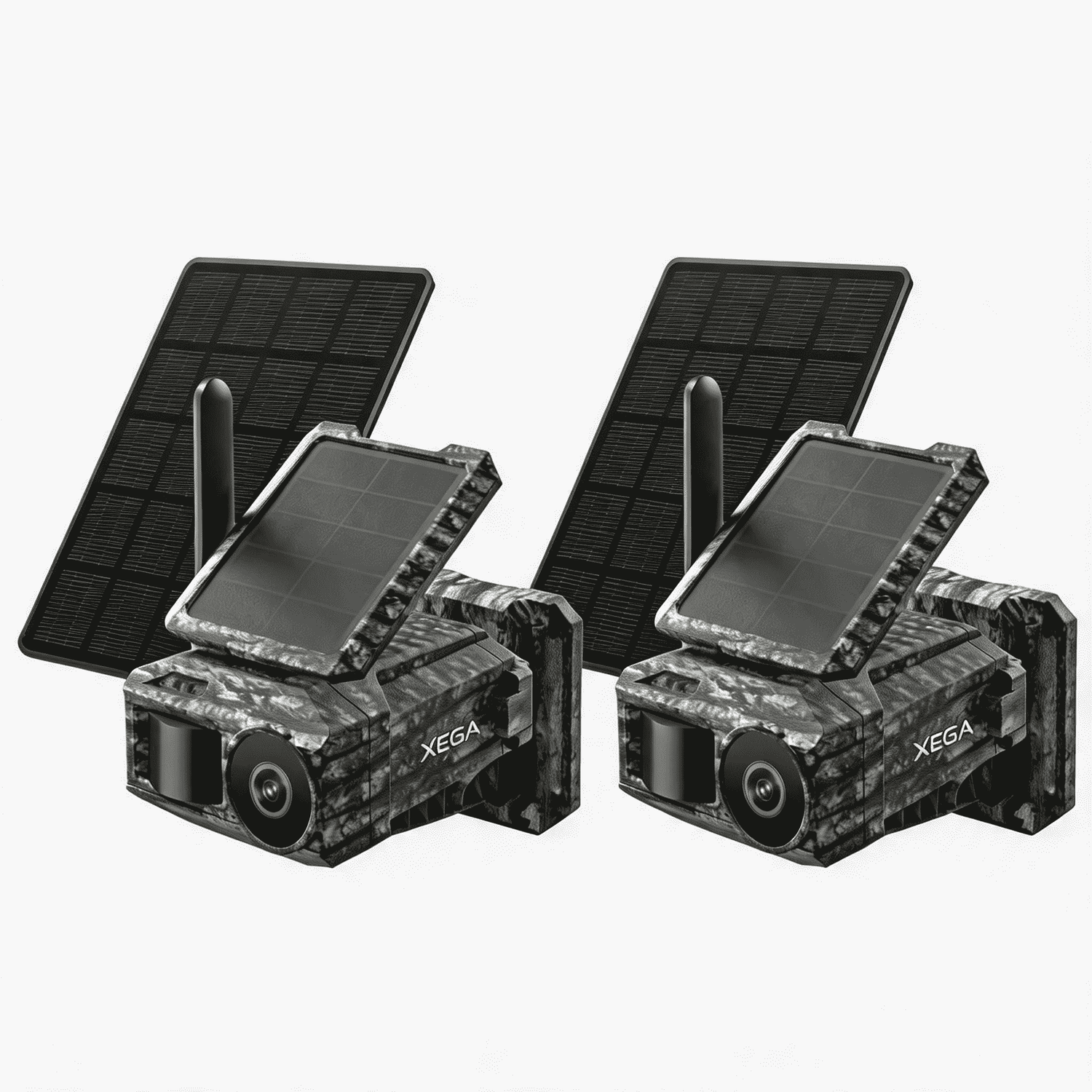 Xega 4G Cellular Trail Camera with SIM Card &amp; Dual Solar Panel No-Glow Night Vision Hunting Camera