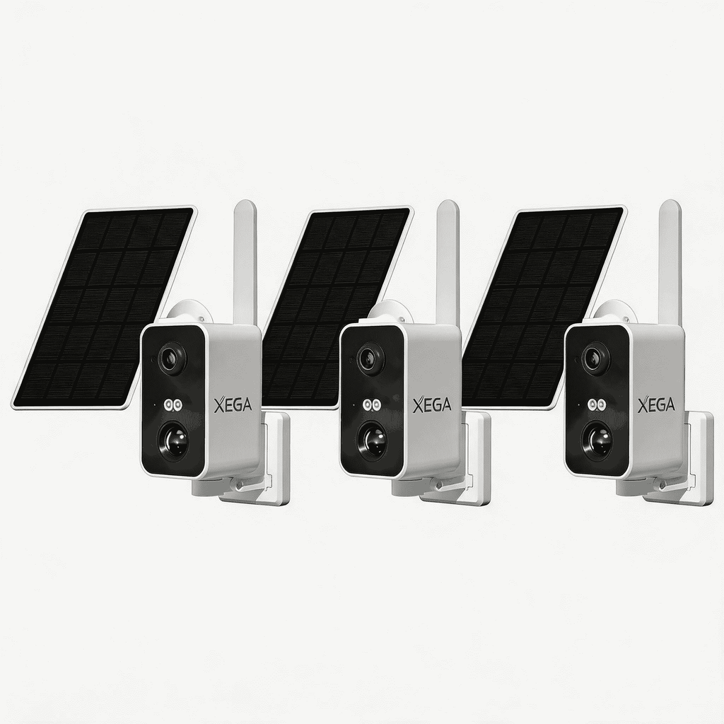 Xega Cámara de vigilancia 4G con tarjeta SIM, sin WiFi, cámara de vigilancia exterior, batería exterior de 10000 mAh, detección de movimiento PIR, visión nocturna de 3 MP, audio de 2 vías, alarma de